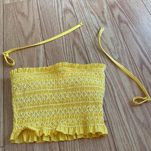 Yellow Target bikini top swimsuit. Adjustable straps. XS